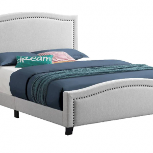 Hamden Upholstered Panel Bed Beige