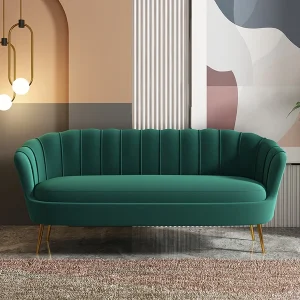 Agata Velvet Oval Sofa