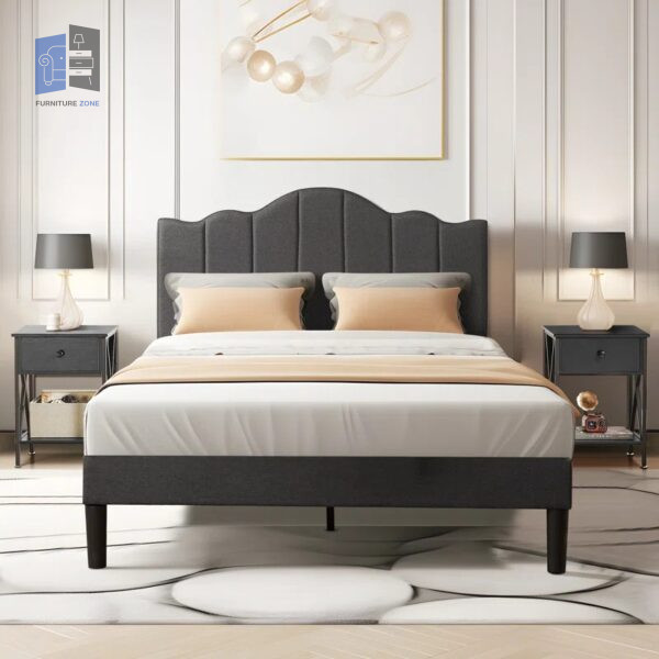 Black Kempst 3 Piece Bedroom Set Bed And Nightstand Set