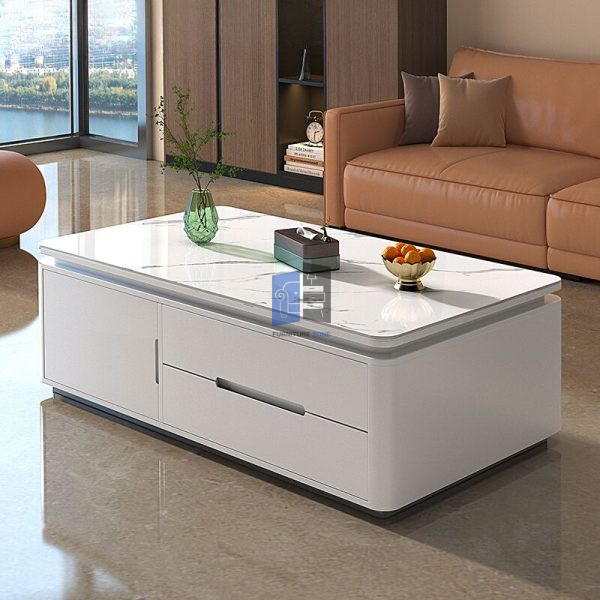 centertable white with marble top