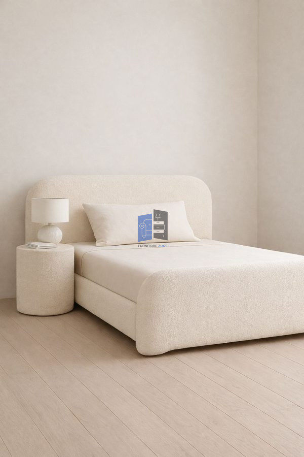 Cloud Bouclé Upholstered Bed
